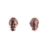 Buddha Head Beads - Antique Copper Plate - 9.5 x 13mm, 2.5mm Hole (3 Pieces) 