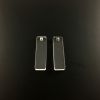 Lucite Pendant Charms, Small Rectangle Frame, 9 x 33mm, Clear (12 Pieces) 