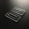 Lucite Pendant Charms, Medium Rectangle, 25 x 54mm, Clear (12 Pieces) 