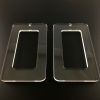 Lucite Pendant Charm, Large Rectangle Frame, 45 x 80MM Clear (6 Pieces) 