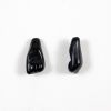 Black Azabache Hand Bead, Czech Glass, 15x7mm (50 Pieces) 