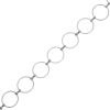 Chain with Connected Circles, Steel, Silver (Per Foot) 