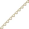 Chain with Linked Medium Flat, Cut-Out Hearts, Steel, Gold  (Per Foot) 