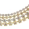 1 Row Rhinestone Chain, SS18 (4.4mm), Crystal/Silver (Per Yard) 