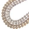 2 Row Rhinestone Cup Chain, Crystal Stone and Gold Setting (Per Yard) 