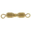 8mm Ribbed Barrel Screw Clasp, Gold-Plated (36 Pieces) 