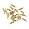 8mm Ribbed Barrel Screw Clasp, Gold-Plated (36 Pieces) 