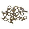 Lobster Claw Clasp, Brass Material, 12mm, Antique Brass (36 Pieces) 