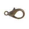 Lobster Claw Clasp, Brass Material, 12mm, Antique Brass (36 Pieces) 