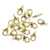 Brass Lobster Claw Clasp, 15mm, Gold-Plated (24 Pieces) 
