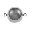 Magnetic Ball Clasp, 14mm, Silver (2 Pieces) 