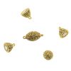 Magnetic Rhinestone Clasp, 10x22mm, Gold (3 Pieces) 