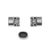 Magnetic Cord Clasp, 23mm, Matte Silver (1 Piece) 