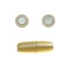 Acrylic Magnetic Clasp, 10 x 26mm, 6.25mm Opening, Gold Matte (2 Pieces) 