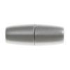 Acrylic Magnetic Clasp, 10 x 26mm, 6.25mm Opening, Silver Matte (2 Pieces) 