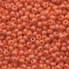 Czech Round Seed Beads, Glass - Opaque Coral, Choose Size 