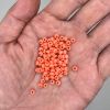 Czech Round Seed Beads, Glass - Opaque Coral, Choose Size 