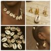 Cowry / Cowrie Shells, Natural Finish & Cut, 20-22mm, (Approximately 120 Pieces) 