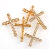 Rhinestone Cross Bar (Crystal/Gold) (6 Pieces) 