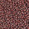 Round Seed Beads, Glass, Size 8/0, Red with Black & White Stripes, Approx. 1/2 LB (250 Grams) 