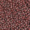 Czech Round Seed Beads, Glass, Red with Black & White Stripes, Choose Size 