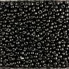 Czech Round Seed Beads, Glass - Opaque Black, Choose Size 