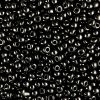 Czech Round Seed Beads, Glass - Opaque Black, Choose Size 