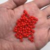 Czech Round Seed Beads, Glass - Opaque Bright Red, Choose Size 