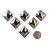 Vintage Textured Square Silver Plated Charms - 35mm x 35mm (36PCS) 