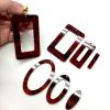 Lucite Charms, Large Rectangle, 45 X 80mm, CHOOSE COLOR (6 Pieces) 