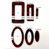 Lucite Charms, Small Rectangle, 9 x 33mm, CHOOSE COLOR (12 Pieces) 