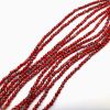 4mm Round Evil Eye Beads, Red (15