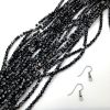 4mm Round Evil Eye Beads, Black (15