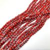 6mm Round Evil Eye Beads, Red (15