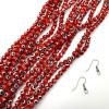 6mm Round Evil Eye Beads, Red (15