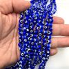 6mm Round Evil Eye Beads, Dark Blue (15