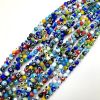 6mm Round Evil Eye Beads, Mixed Colors (15