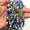 6mm Round Evil Eye Beads, Mixed Colors (15