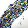 6mm Round Evil Eye Beads, Mixed Colors (15