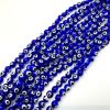 8mm Round Evil Eye Beads, Dark Blue (15