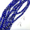 8mm Round Evil Eye Beads, Dark Blue (15