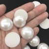 Flatback White Pearl, 25mm Round, Pearl Luster (24 Pieces) 