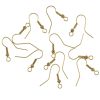 Fish Hook Ear Wire w/ Spring & Bead, Brass Material (144 Pieces) 