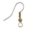 Fish Hook with Raw Brass Spring & Bead, Surgical Steel (144 Pieces) 