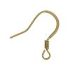 Flat Fish Hook Earwire w/ Spring, Brass (144 Pieces) 