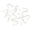 Flat Fish Hook Earwire w/ Spring, Silver-Plated (144 Pieces) 