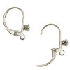 Leverback Earring w/ Rhinestone (Silver-Plated) (24 Pieces) 