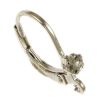 Leverback Earring w/ Rhinestone (Silver-Plated) (24 Pieces) 