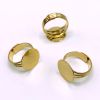 Adjustable Ring w/ 15.5MM Pad, Gold (6 PCS) 
