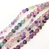 Smooth Round, Rainbow Fluorite Beads, Choose Size (16